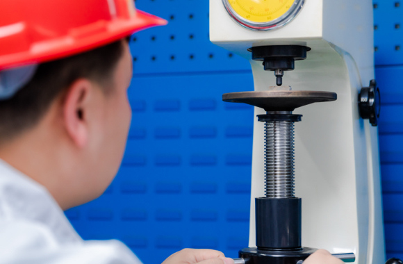 technician making measurements