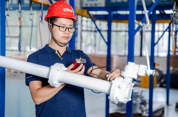 technician conducting quality inspection