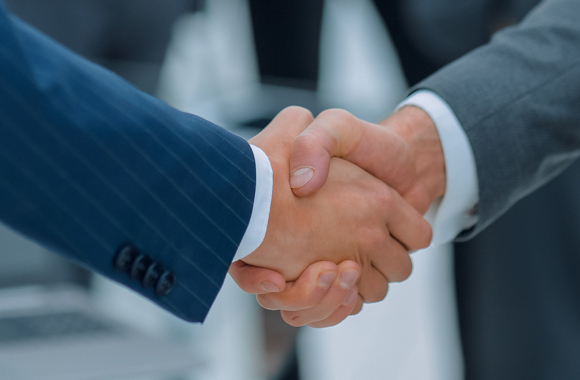 handshaking between men
