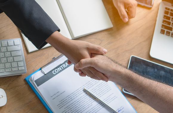 handshaking when make a deal